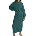 thumbnail image 1 of YABCSAZ Sweaters for Women Long Sleeve Oversize Turtleneck Knitted Top Shirts+Skirts 2 Piece Outfits Sets Casual Loose Soft Sweater Sets 2024 Christmas Gifts for Women, 1 of 7