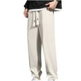 thumbnail image 1 of YABCSAZ Sweatpants for Men Casual Relaxed Fit Athletic Pants Wide Leg Tapered Joggers Drawstring Elastic Waist Pants Summer Loose Gym Pants Joggers for Workout,Training Running Hiking, 1 of 4