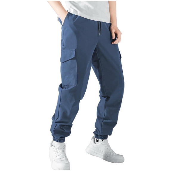 YABCSAZ Sweatpants for Men Casual Relaxed Fit Athletic Pants Wide Leg Tapered Joggers Drawstring Elastic Waist Pants Summer Loose Gym Pants Joggers for Workout,Training Running Hiking