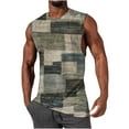 thumbnail image 1 of YABCSAZ Tank Tops Men Casual Loose Fitting Camisole Sleeveless Short Sleeved Cotton Round-Neck Tank Top Outdoor Daily Gym Workout Athletic Tanks, 1 of 4