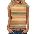 thumbnail image 1 of YABCSAZ Tank Tops for Women 2024 Oversize Sleeveless Round Neck Tank Summer Casual Soft Striped Print T-Shirt Tops Loose Fit Tank Tops Clothes Outfits 2024, 1 of 4