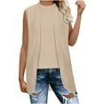 thumbnail image 1 of YABCSAZ Tank Tops for Women 2024 Sleeveless Round Neck Tank Summer Casual Solid Color T-Shirt Tops Plus Size Loose Fit Tank Tops Clothes Outfits 2024, 1 of 6