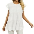 thumbnail image 1 of YABCSAZ Tank Tops for Women 2024 Sleeveless Round Neck Tank Summer Casual Solid Color T-Shirt Tops Plus Size Loose Fit Tank Tops Clothes Outfits 2024, 1 of 5