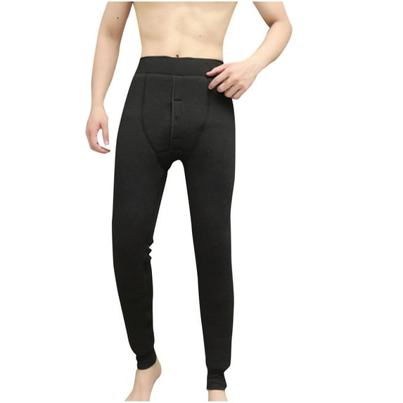 YABCSAZ Thermal Underwear Long Pants for Men Fleece Lined Heated Warm Johns Leggings Winter Base Layer Bottoms for Workout Running,Christmas Gifts