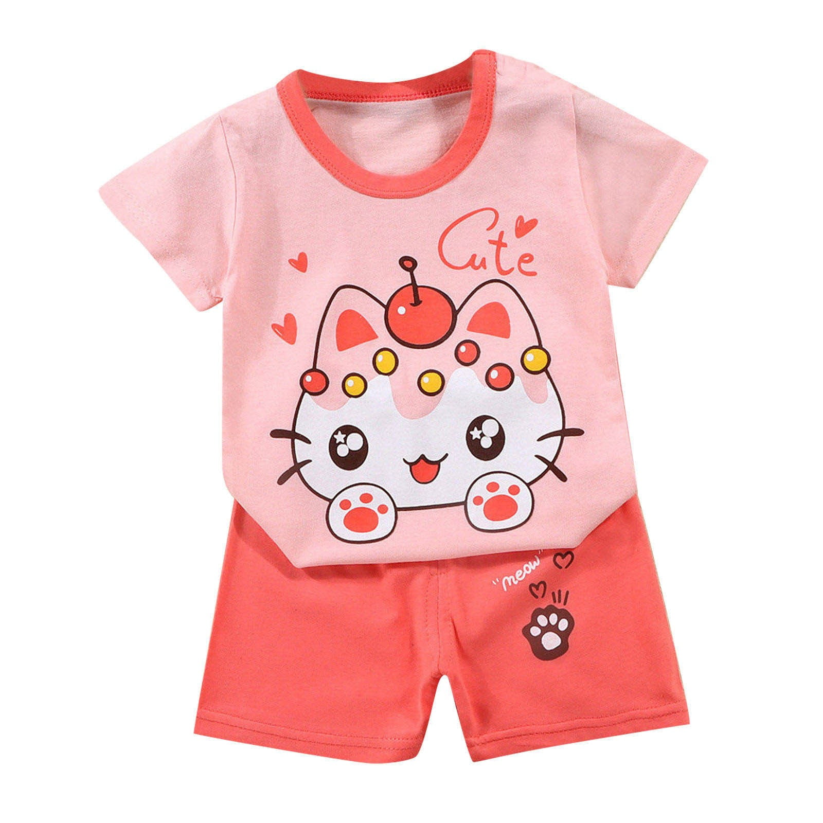 Kids Goal Time 6 Month To 6 Year Summer Time Babies T-shirt Set