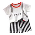 thumbnail image 1 of YABCSAZ Toddler Baby Boys Girls Summer Pajama Set Sleeveless Round Neck Graphic Print Tank Tops and Casual Loose Wide Leg Bermuda Shorts Two Pieces Sleepwear Cute Kids Outfits Set Size 2 years, 1 of 3