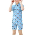 thumbnail image 1 of YABCSAZ Toddler Baby Boys Swimsuits Short Sleeve Zipper One Piece Swimsuits Tankini Infants Swimwear Kids Swim Suits Panda Cartoon Printed Bathing Suits for Beachwear Swimwear Size L, 1 of 3