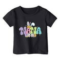 thumbnail image 1 of YABCSAZ Toddler Baby Easter Tops Bunny Letter Printed T Shirt Short Sleeve Crewneck Loose Fit Tunic Tops Summer Casual Blouses Unisex kids Shirts Girls Boys Outfits Size 2 T, 1 of 3