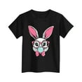 thumbnail image 1 of YABCSAZ Toddler Baby Easter Tops Bunny Printed T Shirt Short Sleeve Crewneck Loose Fit Tunic Tops Summer Casual Blouses Unisex kids Shirts Girls Boys Outfits Size 3-4T, 1 of 5