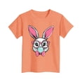 thumbnail image 1 of YABCSAZ Toddler Baby Easter Tops Bunny Printed T Shirt Short Sleeve Crewneck Loose Fit Tunic Tops Summer Casual Blouses Unisex kids Shirts Girls Boys Outfits Size 9-10T, 1 of 5