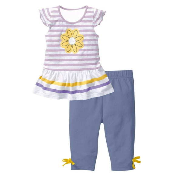 YABCSAZ Toddler Baby Girls Outfits Sets Ruffle Short Sleeve T-Shirt Tops and Short Pants Kids Summer Casual Clothes Sets Girls 2Piece Playwear Beach Outfits Size 4 Years