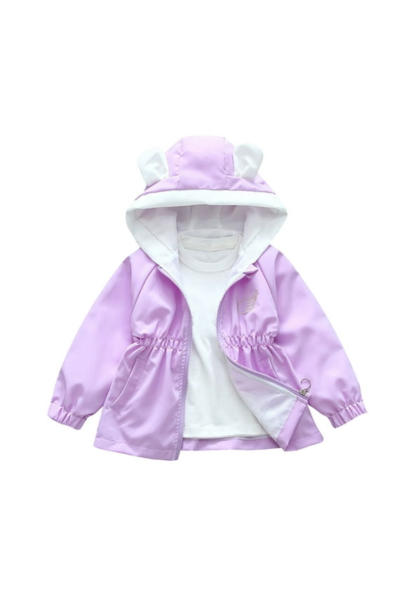 Toddler Baby Girls's Rain Jacket,Light Weight Wind-Resistant, Water-Resistant Puffer Jacket Zip Up Coats for Infant Newborn Jacket,Christmas Gifts Size 90 9Months