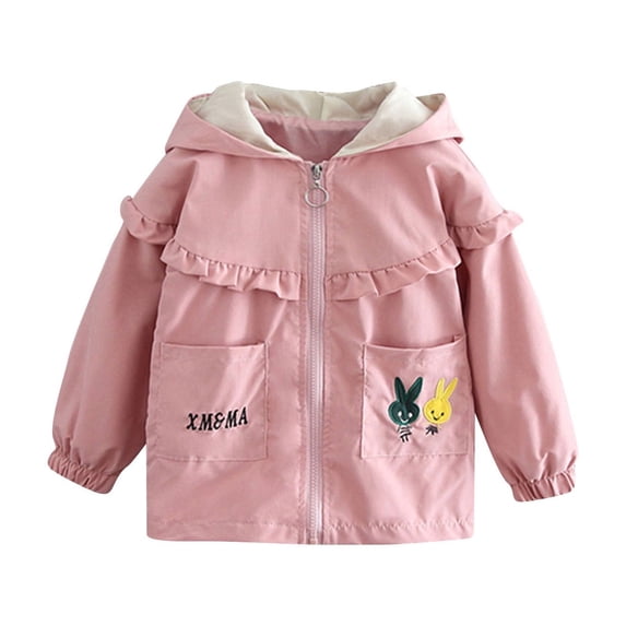 YABCSAZ Toddler Baby Girls's Rain Jacket,Light Weight Wind-Resistant, Water-Resistant Puffer Jacket Zip Up Coats for Infant Newborn Jacket,Christmas Gifts Size 130 6 Years