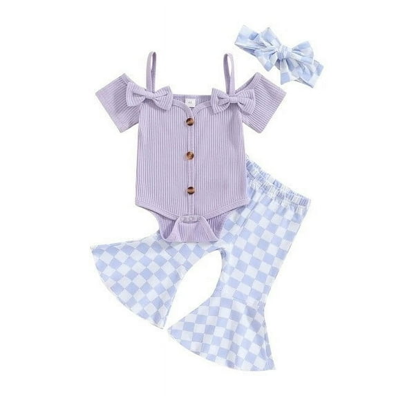 YABCSAZ Toddler Baby Romper Sets Sleeveless Tank Tops Butterfly Tulle Sling Bodysuit and Flaire Pants 2 Piece Sets for Infant Newborn Baby Outfits Clothes Size 3 M