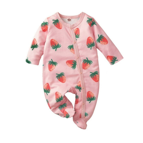 YABCSAZ Toddler Baby Rompers Long Sleeve Warm Button Snowsuit Infant Winter Outfits Cute Catoon Print Bodysuit for Newborn Girls Boys Christmas Gifts Size 68 6 Months