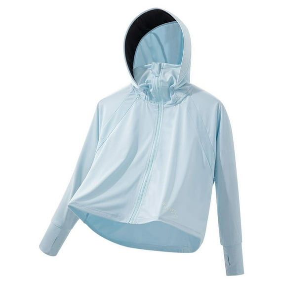 YABCSAZ Toddler Baby Summer Sun Protection Jackets Kids Hoodie Shirts UPF 50+ Lightweight Zipper Tops Long Sleeve T-Shirts Boys Girls Sun Shirt Hoodie for Playing Beach Size 12 Years