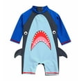 thumbnail image 1 of YABCSAZ Toddler Baby Swimsuits One Piece Shark Shape Set Infant Boy's UPF 50+ Sun Protection Swimwear Zipper Up Surfing Hoodies Swimsuit Rash Guard Sets Size 2-3 Years, 1 of 9