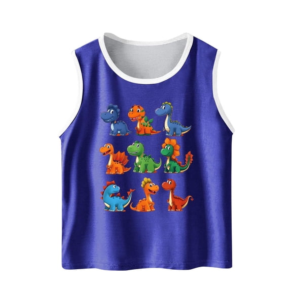 YABCSAZ Toddler Boys Girls Summer Outfits Sleeveless Tank Tops Loose Fit Active Tee Shirts Kids Casual T-Shirts Blouses Funny Cute Printed Shirts Tops Baby Clothes Size 4 T