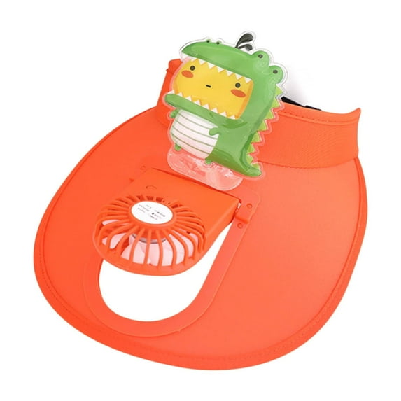 YABCSAZ Toddler Girls Boys Sun Visor Hats with Fan Kids UPF 50+ Sun Protection Hat Wide Brim Visors Fan Caps Summer Mini Cooling Fan Visor for Travel Camping Study Beach Size Free Size