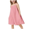thumbnail image 1 of YABCSAZ Toddler baby girl's Jumpsuit Sleeveless Spaghetti Strap Romper Casual Loose Summer Jumpsuit Baggy Wide Leg Shorts Romper Kids Clothes Infants Baby Outfits Size 8-9Years, 1 of 6