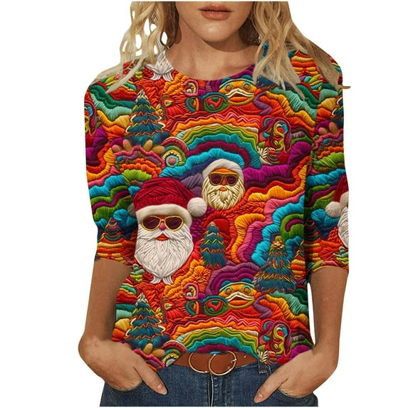 YABCSAZ Ugly Christmas Sweater for Women Plus Size Cable Knit Pullover Sweatshirts Loose Long Sleeve Tops Santa Claus Christmas Trees Snowmen Reindeer Chunky Jumper Tops Oversized,Gifts for Women