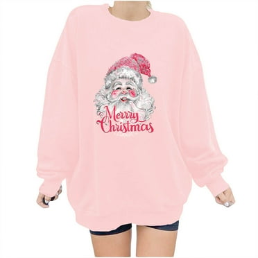 YABCSAZ Ugly Christmas Sweater for Women Plus Size Sweatshirts Casual Loose Long Sleeve Tops Santa Claus Christmas Trees Snowmen Reindeer Graphic Printed Oversized Pullover,Gifts for Women