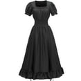 thumbnail image 1 of YABCSAZ Vintage Embroidered Renaissance Gothic Dress for Women , Plus Size Medieval Dress, Renaissance Princess Costume Lace Cocktail Dresses Masquerade Gown Prom Dress Floor Length Dress Maxi Dress, 1 of 7