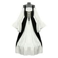 thumbnail image 1 of YABCSAZ Vintage Embroidered Renaissance Gothic Dress for Women , Plus Size Medieval Dress, Renaissance Princess Costume Lace Cocktail Dresses Masquerade Gown Prom Dress Floor Length Dress Maxi Dress, 1 of 3