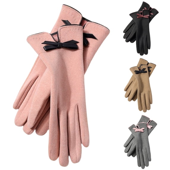 YABCSAZ Winter Thermal Gloves for Men Women, Coldproof Velvet Thick Touch Screen Gloves, Stretchy Fleece-Lined Warm Gloves for Outdoor, Gray