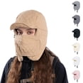thumbnail image 1 of YABCSAZ Winter Trapper Ear Flap Hat for Women, Fleece Lined Hat with Ear Protection, Windproof Ushanka Winter Hat with Adjustable Faux Fur, 1 of 2