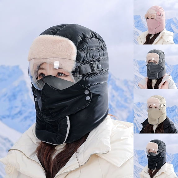 YABCSAZ Winter Trapper Hat for Men Women, Fleece Lined Windproof Cold ...