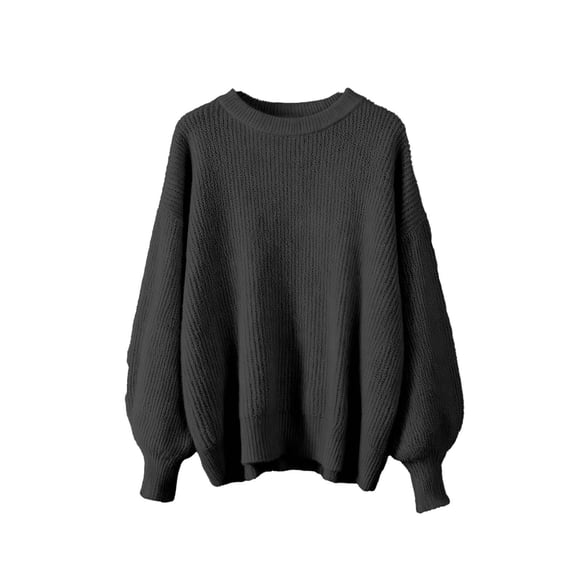 YABCSAZ Women Oversized Sweaters Batwing Long Sleeve 2025 Fall Outfits Crewneck Casual KnitFashion Pullover Top