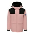 thumbnail image 1 of YABCSAZ Women Waterproof Rain Jacket Lightweight Fleece Lined Warm Thick Raincoat Softshell Hooded Winter Jacket with Pockets Windbreaker for Outdoor Hiking Mountaineering Suit Ski Suit, 1 of 8