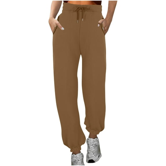 YABCSAZ Women's Cargo Sweatpants Fleece Wide Leg High Waist Pants Travel Y2K Oversize Streetwear Pants Baggy Athletic Cargo Pants with Pockets for Lounge Workout, Jogging, Running