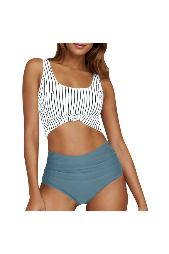 Women's High Waisted Bikini Sets Triangle Bikini Thong Bottom Drawstring Tie Bikini Underwear Swim Party Beach Bathing Suit Sexy Triangle Two Piece Swimsuit, Bikini Sets for Women