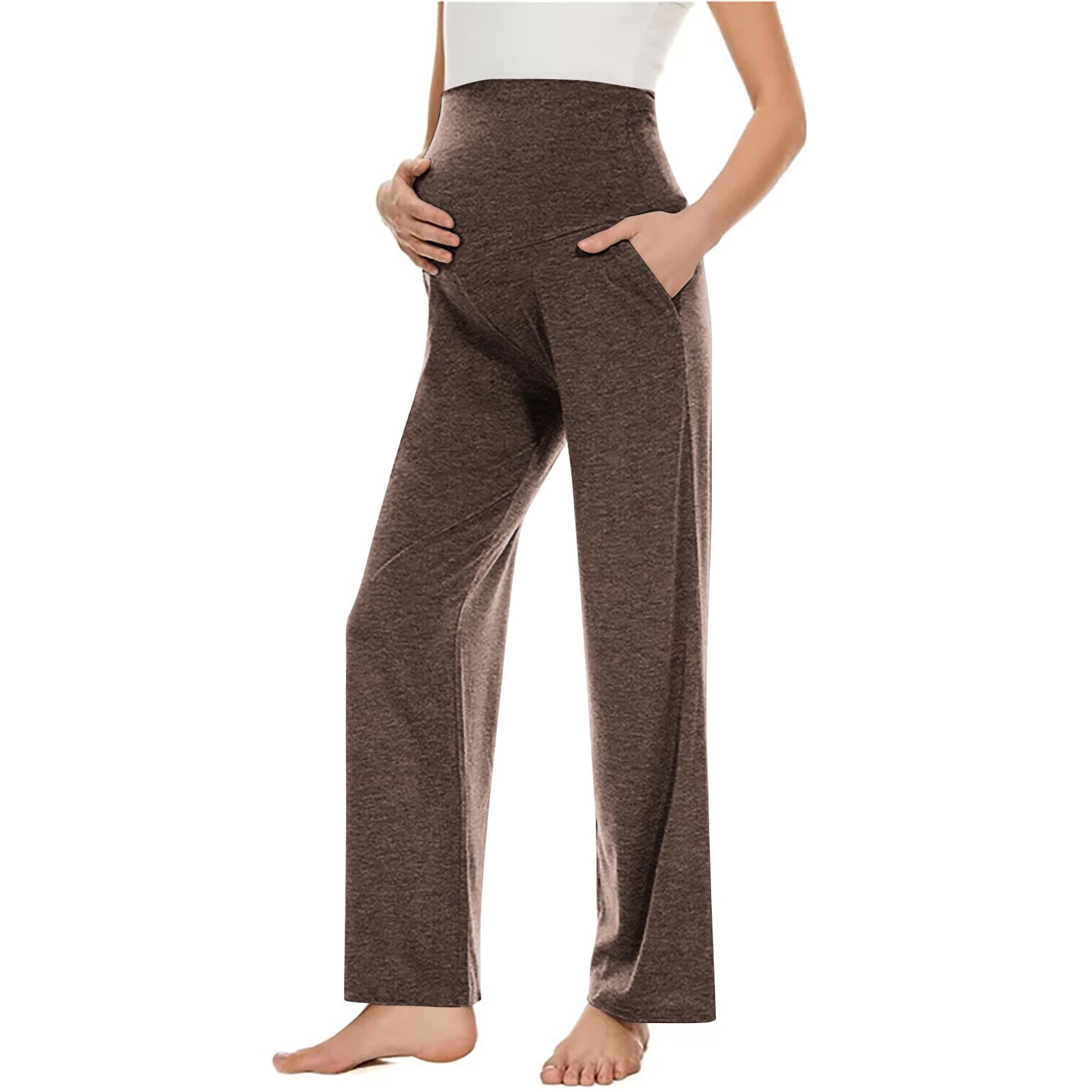 Fit & Flare Cotton Pink Maternity Pants (Pregnancy & Postpartum) main image 1