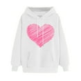 thumbnail image 1 of YABCSAZ Women's Oversized Hoodies Long Sleeves Graphic Fleece Sweatshirts Casual Loose fit Winter Warm Basic Hooded Crewneck Pullover Sweatshirt Tops with Pockets, 1 of 5