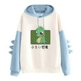 thumbnail image 1 of YABCSAZ Women's Oversized Hoodies Long Sleeves Graphic Fleece Sweatshirts Casual Loose fit Winter Warm Basic Hooded Crewneck Pullover Sweatshirt Tops with Pockets, 1 of 5