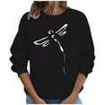 thumbnail image 1 of YABCSAZ Women's Oversized Pullover Long Sleeves Graphic Fleece Sweatshirts Casual Loose fit Winter Warm Basic Pullover Crewneck Sweatshirt Tops without Pockets, 1 of 8