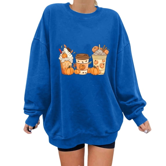 YABCSAZ Women's Oversized Pullover Long Sleeves Graphic Fleece Sweatshirts Casual Loose fit Winter Warm Basic Pullover Crewneck Sweatshirt Tops without Pockets