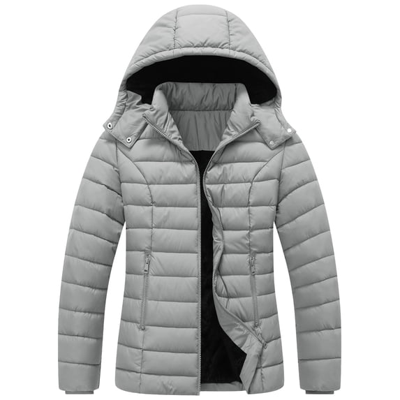 YABCSAZ Women's Puffer Jackets Quilted Packable Puffy Coats Lightweight Winter Warm Zip Up Down Jacket S-2XL