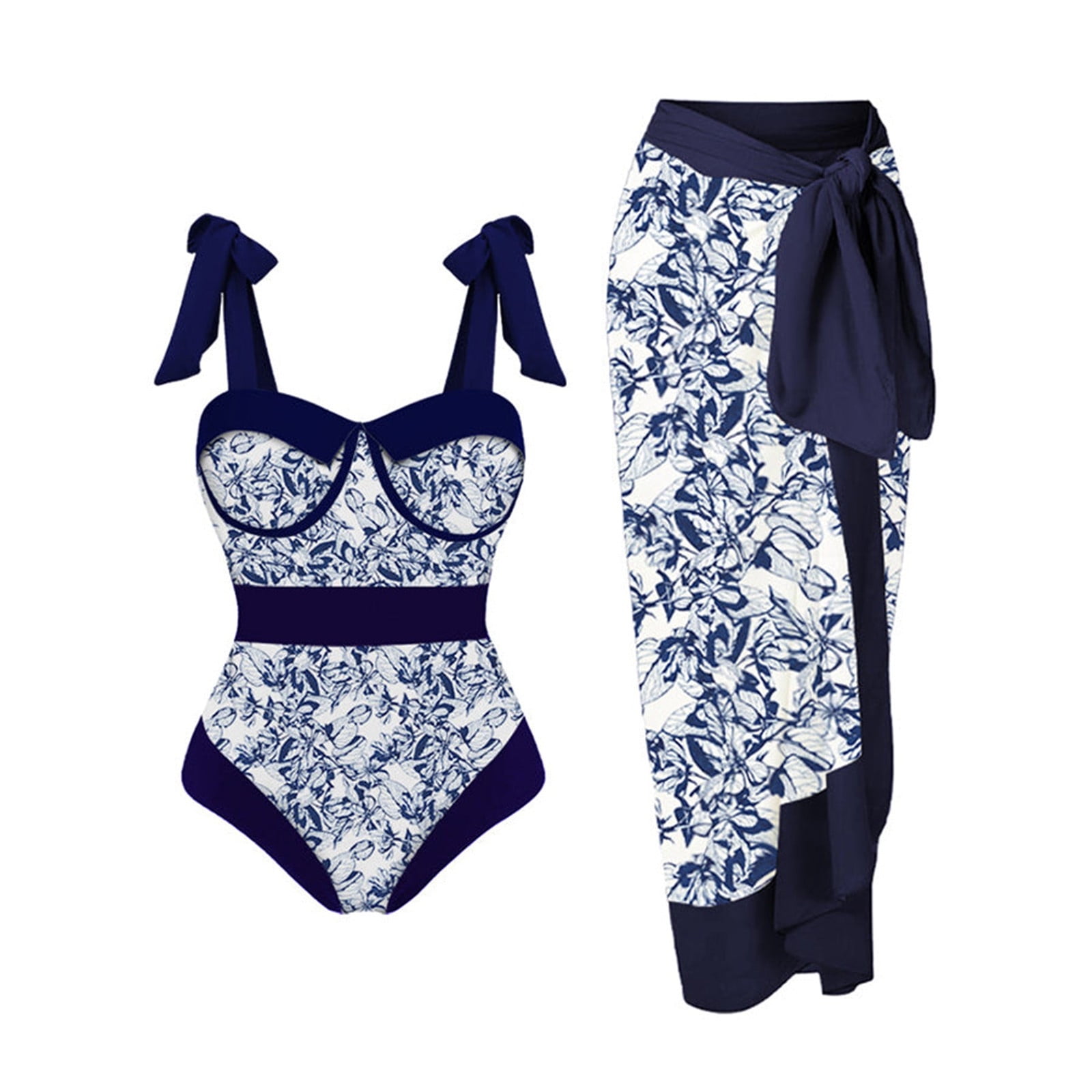 3 Pieces Sexy Swimsuit Bikini Mesh Coverup