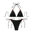 thumbnail image 1 of YABCSAZ Women's Sexy Bikini Sets High Waisted Bikini Sets Triangle Bikini Sexy Thong Bottom 2 Piece Bikini Swimsuits Drawstring Bestselling Bikini Cheeky Cutout Triangle Bathing Suit, 1 of 9