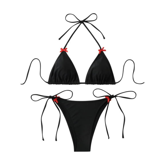 YABCSAZ Women's Sexy Bikini Sets High Waisted Bikini Sets Triangle Bikini Sexy Thong Bottom 2 Piece Bikini Swimsuits Drawstring Bestselling Bikini Cheeky Cutout Triangle Bathing Suit
