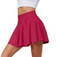 thumbnail image 1 of YABCSAZ Women's Tennis Golf Skirts High Waisted Athletic Skorts Summer Casual Yoga Skirts Solid Color High-Waisted Double-Layer Shorts Y2K Summer Workout Outfits for Running Pickleball, 1 of 8