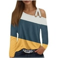 thumbnail image 1 of YABCSAZ Women's Tops Oversize One Shoulder Sweatshirts Plus Size Casual Loose Tops Soft Comfy Hoodies Trendy T Shirts Blouse Fall Winter Outfits, 1 of 4