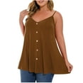 thumbnail image 1 of YABCSAZ Women's Tops Spaghetti Strap Sleeveless Tanks Tops Loose-Fit Casual Cami Basic Cami Shirts Trendy Clothes Crop Tops Athletic Camisole Plus Size Summer Tops for Women, 1 of 7