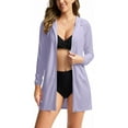 thumbnail image 1 of YABCSAZ Women's UPF 50+ Sun Protection Hoodie Jacket Lightweight Thin Summer Cardigan Long Sleeve Jackets Sun Shirt Zipper Up Cooling Shirts Length Athletic Workout Hoodie with Pockets for Beach, 1 of 8
