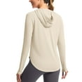 thumbnail image 1 of YABCSAZ Women's UPF 50+ Sun Protection Hoodie Shirts Lightweight Thin Summer Cardigan Long Sleeve Cooling Sun Shirt Athletic Shirts Workout Hoodie Tops for Hiking Outdoor, 1 of 8