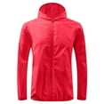 thumbnail image 1 of YABCSAZ Women's Waterproof Raincoat Plus Size Loose Running Lightweight Rain Jacket Zip Hooded Windbreaker with Pockets for Outdoor Mountaineering Suit Thin Breathable Top, 1 of 9